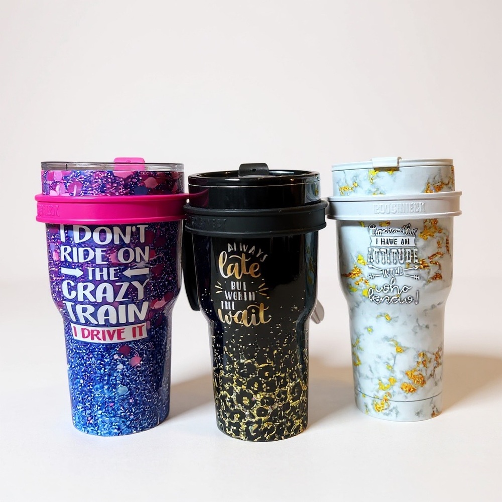 Roughneck 30oz Insulated Travel Mug Tumbler – Spill Resistant - Multiple Colors